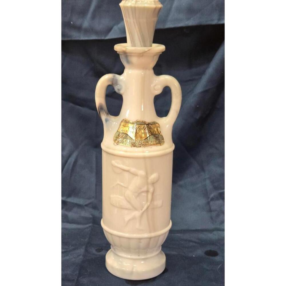 Vintage McGill Canadian Whisky White Ceramic Decorative Bottle with Stopper